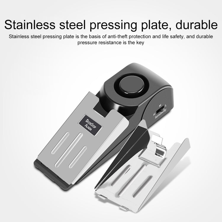 120dB Wedge Shape Door Stop Alarm Home Security Thief Prevention Device, Wedge Shape 120dB Wedge Shape Door Stop Alarm Home Security Thief Prevention Device, Wedge Shape